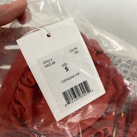 Andie Cartagena Bikini Top Swimsuit Womens Small Red - Picture 4 of 5